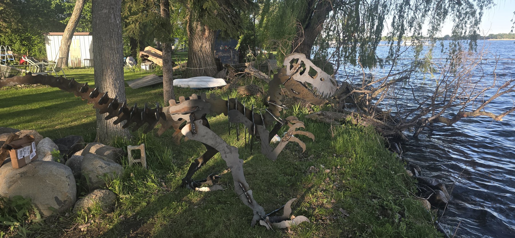 Velociraptor beside the lake